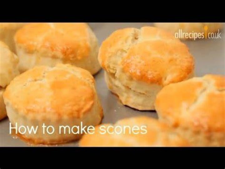 How to make scones: scone dough in a white bowl.